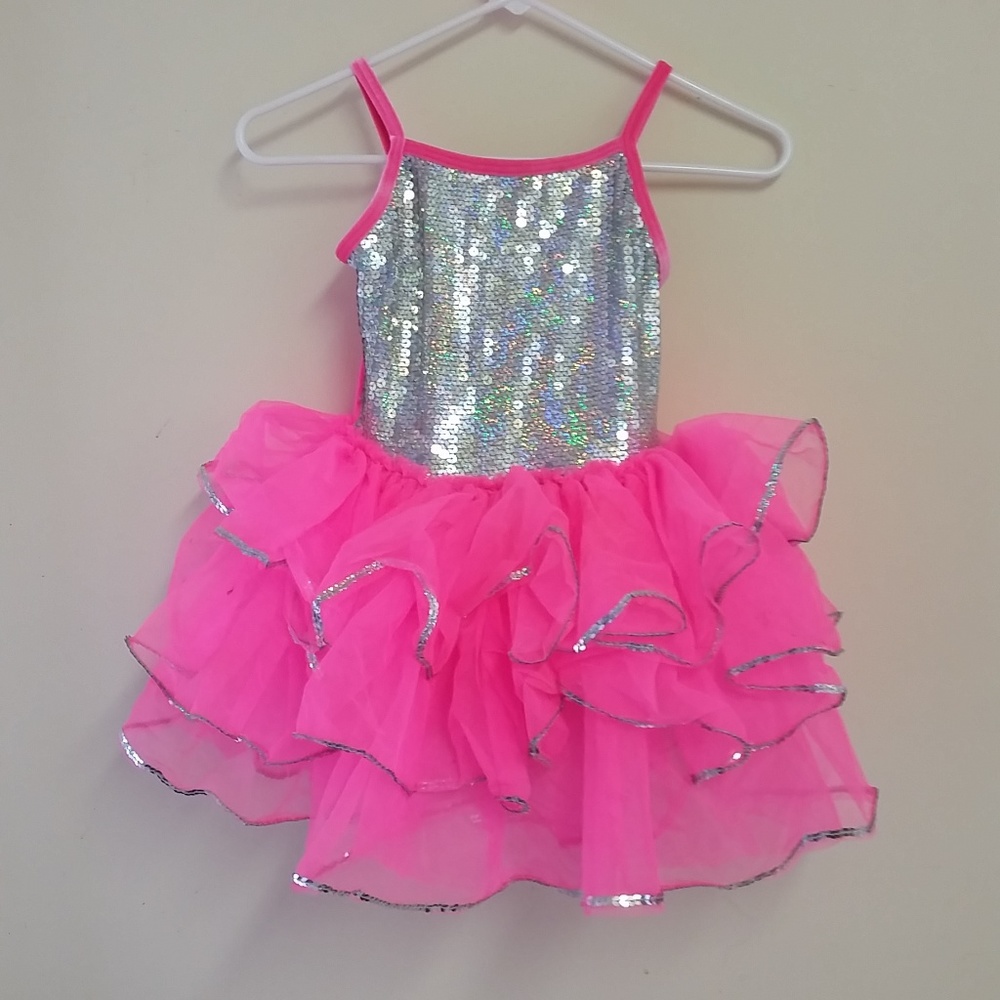 Pink Sequins Ballerina Ballet Tutu Dance Costume